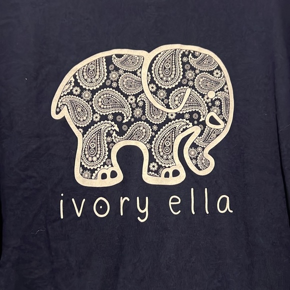 Navy blue ivory Ella long sleeve - Picture 4 of 5